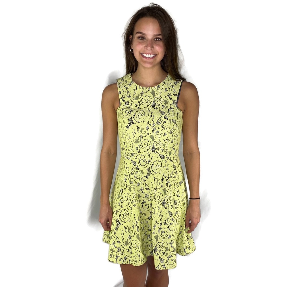 Bebe Sunny Lime Lace Sundress Perfect XSm…☀️